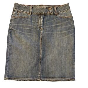 Talbots Classic Denim Pencil Skirt